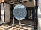 Large Indigo Coil + Indigo Dipped Weaving | Public Sculptures by Liz Robb | Philadelphia Marriott Old City in Philadelphia. Item composed of cotton and fiber