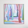 Dreamy abstract forest artwork 'Amid' | Oil And Acrylic Painting in Paintings by Amy Kim. Item composed of canvas & synthetic