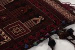 Antique Saddle Bag Tribal Kilim with Burgundy Geometric | Area Rug in Rugs by Rug and Kilim