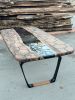 Special Conferance Table - Clear Epoxy Resin Table | Dining Table in Tables by Tinella Collection. Item made of walnut compatible with minimalism and art deco style