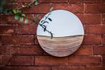 Concrete + Wood Wall Art | Tapestry in Wall Hangings by Alicia Dietz Studios. Item composed of walnut and fabric