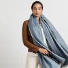 Moonlight Blue Merino Throw | Linens & Bedding by Studio Variously. Item made of fabric & fiber