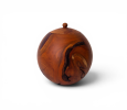 Sculptural Cherry Wood Vessel with Red Epoxy Inlay | Decorative Bowl in Decorative Objects by Holzkunst Samuel Meisinger. Item composed of wood in art deco style
