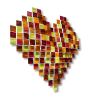 "Love" Glass and Metal Wall Art Sculpture | Wall Sculpture in Wall Hangings by Karo Studios. Item made of metal