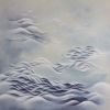 The moon swam back | Mixed Media by Francesca Borgo. Item composed of canvas in minimalism or contemporary style