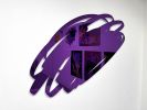Round Scribble Mirror (Purple) | Decorative Objects by Ryan Coleman. Item made of synthetic compatible with minimalism and contemporary style