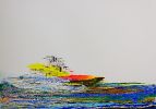 'Frigate' | Oil And Acrylic Painting in Paintings by Sangeeta Sagar. Item composed of paper and synthetic in contemporary style