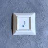 Small Square Plate | blue-and-white Dish | In Between | Ceramic Plates by Hideyo. Item composed of ceramic in contemporary or japandi style