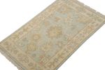 Rug & Kilim’s Oushak Style Rug in Blue with Beige-Brown | Area Rug in Rugs by Rug and Kilim. Item composed of wool