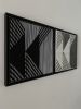 Fold Lines positive/ negative | Embroidery in Wall Hangings by Fault Lines by Matthias de Vogel | X BANK Amsterdam in Amsterdam. Item composed of cotton