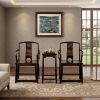 Ming Scholar Dragon Burl Southern Official Hat Set Armchair | Chairs by Dynasty Artisan. Item composed of wood in contemporary or eclectic & maximalism style