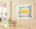 Ice Cube Blue | Oil And Acrylic Painting in Paintings by Jill Krutick. Item made of canvas with synthetic