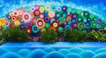 Garden Mural | Murals by Fran Halpin Art. Item composed of synthetic