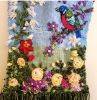Ppainted Bunting | Tapestry in Wall Hangings by PEGGY OBERLIN/Bohograndmapeg/Story Tale Weaving. Item composed of birch wood and cotton in boho or contemporary style