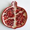 Pomegranate platter 30 cm | Decorative Plate in Decorative Objects by Federica Massimi Ceramics. Item made of ceramic
