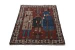 Hand-Knotted Antique Lori Persian Rug in Brown Pictorial | Area Rug in Rugs by Rug and Kilim