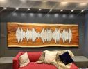 12' Parota Soundwave | Wall Sculpture in Wall Hangings by Erin Harris | Renaissance Chicago Downtown Hotel in Chicago. Item composed of wood