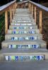 Mosaic on Stair Risers | Art & Wall Decor by JK Mosaic, LLC. Item composed of glass