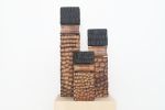 Black Ember Monoliths | Reclaimed Beech Wood Sculpture Set ( | Sculptures by Craig Forget. Item made of wood compatible with contemporary and japandi style