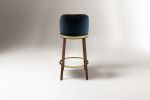 Alma Bar Stool | Chairs by Marie Burgos Design and Collection. Item composed of oak wood and fabric
