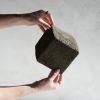 The Small Earthen Cube Sculpture | Sculptures by Carolyn Powers Designs. Item composed of concrete compatible with minimalism and contemporary style