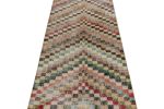 Vintage Zeki Müren Runner Rug with Geometric Patterns | Area Rug in Rugs by Rug and Kilim