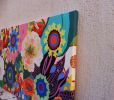 MATRIOSKA IN GARDEN - large floral painting | Oil And Acrylic Painting in Paintings by Marinela Puscasu. Item composed of canvas compatible with boho and contemporary style