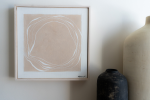 Lagoon - White | Oil And Acrylic Painting in Paintings by Stef Shock. Item made of canvas works with boho & mid century modern style