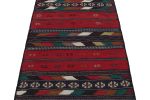 Vintage Afghan Kilim Rug with Polychromatic Stripes | Area Rug in Rugs by Rug and Kilim