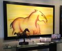 Sun Desert Mustang | Oil And Acrylic Painting in Paintings by Donna B Fine Art, Donna Bernstein, Artist | Phoenix, AZ, United States in Phoenix. Item composed of canvas & synthetic