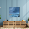 Moody Blues - Seacape Painting on Canvas | Oil And Acrylic Painting in Paintings by Filomena Booth Fine Art. Item made of canvas works with coastal & modern style