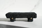 Medium Shelf Riser in Black Concrete with Brass Rivets | Decorative Tray in Decorative Objects by Carolyn Powers Designs. Item composed of brass and concrete in minimalism or contemporary style