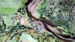 Pays'Âges - Laïta River | Tapestry in Wall Hangings by Dorian Étienne • Design Studio | Abbatial site of Saint-Maurice in Clohars-Carnoët. Item composed of linen & fiber compatible with contemporary style