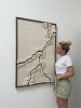 Woven wall art frame (Gorge 012) | Tapestry in Wall Hangings by Elle Collins. Item made of oak wood with cotton works with minimalism & mid century modern style