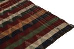 Antique Tribal Kilim rug in Green and Red Stripes | Area Rug in Rugs by Rug and Kilim
