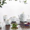 "Four Seasons of Leisure" Bone China Tea Set | Teapot in Serveware by Lawrence & Scott. Item composed of ceramic