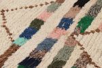 Vintage Moroccan Runner Rug with Colorful Stripes | Area Rug in Rugs by Rug and Kilim