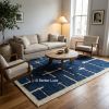 Wool Area Rug Handmade Moroccan Rug, Blue Modern Geometric R | Rugs by Berber Luxe. Item composed of wool compatible with boho and art deco style