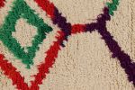 Vintage Moroccan Runner with Polychromatic Diamond Medallion | Area Rug in Rugs by Rug and Kilim