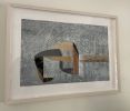 follow | Mixed Media by Susan Smereka. Item composed of wood and cotton in contemporary or modern style