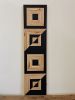 Square 1'x4' Black and Natural | Decorative Objects by Aleksandra Zee. Item composed of wood compatible with minimalism and modern style