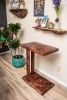 Camphor Burl Exotic Wood Cantilever C-Table | Side Table in Tables by Lumberlust Designs. Item composed of wood