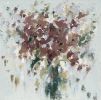 Abstract floral painting | Oil And Acrylic Painting in Paintings by Ronda Waiksnis. Item composed of canvas compatible with transitional style