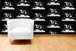 Diana , DOH 01 (Black on white) DOH02 (White on Black) | Wallpaper in Wall Treatments by ART DECOR DESIGNS. Item made of paper