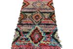 Vintage Moroccan Rug with Polychromatic Diamond Medallion | Area Rug in Rugs by Rug and Kilim