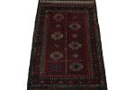 Vintage Baluch Afghan rug in Polychromatic Patterns by R&K | Area Rug in Rugs by Rug and Kilim
