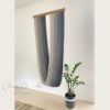 Maree Long Gray II Macrame Wall Art | Macrame Wall Hanging in Wall Hangings by Olivia Fiber Art. Item composed of bamboo and cotton in boho or minimalism style