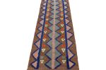 Vintage Moroccan Runner with Polychromatic Geometric Pattern | Area Rug in Rugs by Rug and Kilim