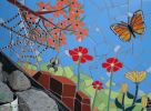 Eternal Spring - exterior tile mosaic wall mural | Art & Wall Decor by Rochelle Rose Schueler - Wild Rose Artworks LLC. Item composed of ceramic and synthetic