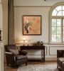 Song Dynasty Emperor Huizong "Peach Pigeon" Museum Silk Art | Oil And Acrylic Painting in Paintings by Dynasty Artisan. Item made of wood with fabric works with contemporary & eclectic & maximalism style